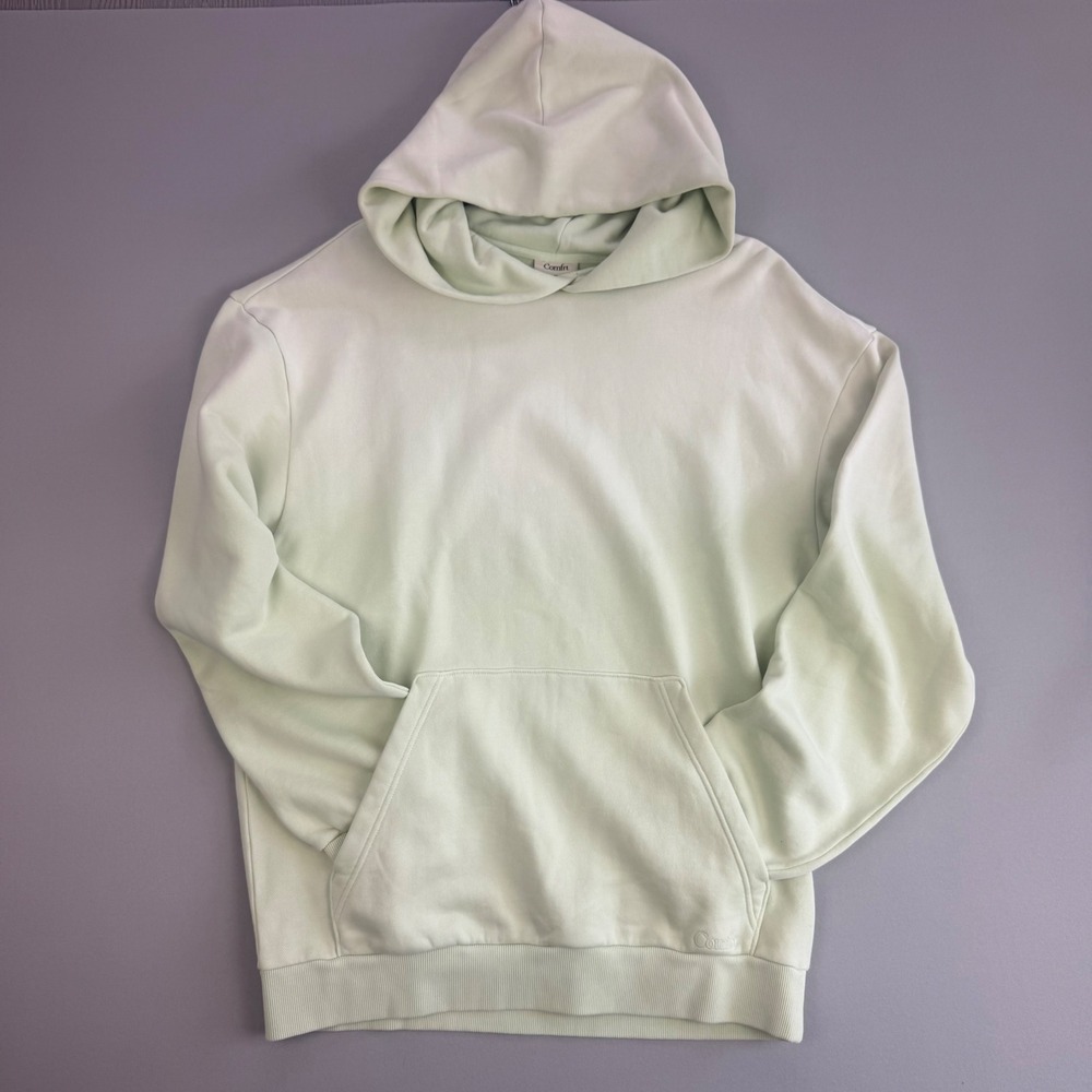 COMFRT Minimalist Hoodie Pastel Edit Mint Green Oversized Sweatshirt Size Medium